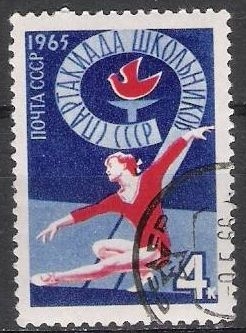 z vendido Rusia URSS 1965 Scott 3096 Sello * Gimnasia Ritmica Timbre Russie Gymnastique Rythmique Preobliterè Russia matasello de favor preobliterado  